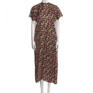 Jonathan Cohen Multicolor Floral Midi Dress, Size Medium
